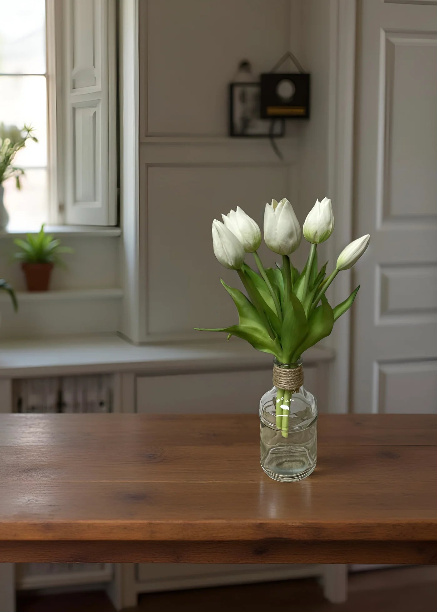 Fresh Touch White Tulip Bundle 10”