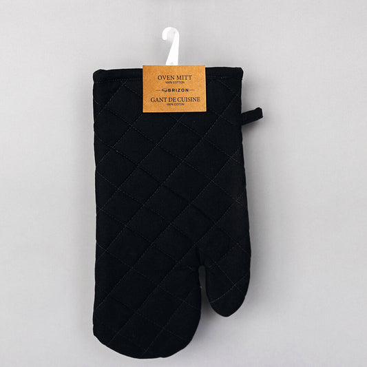 Black Cotton Oven Mitt (Single)