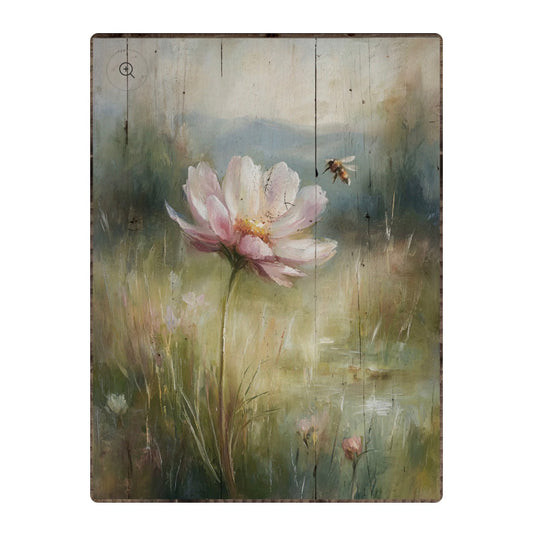 Flower and Bee Framed Print
