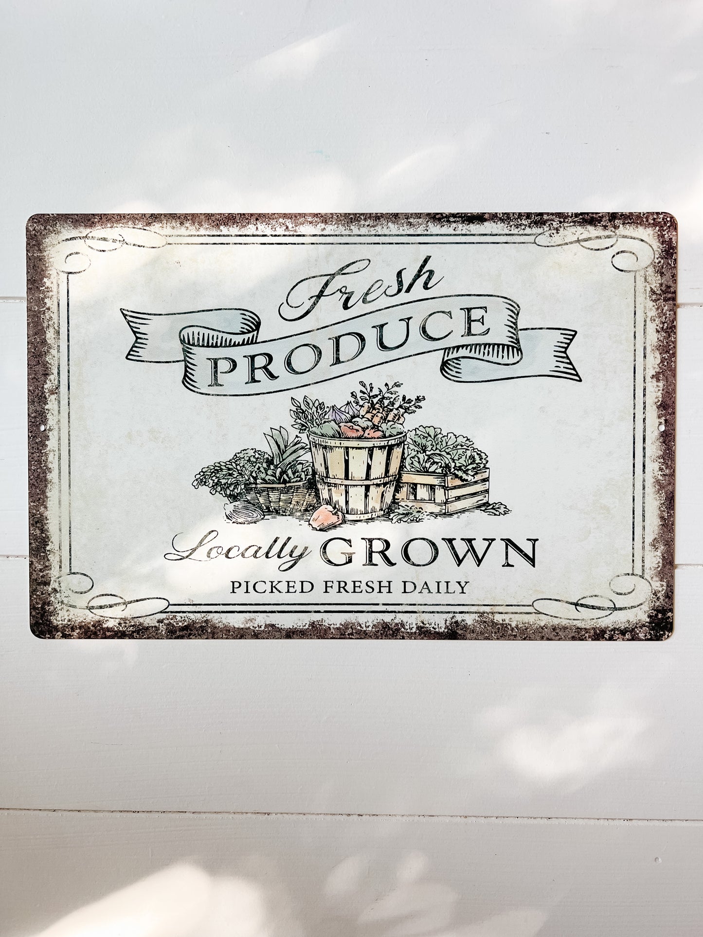 Fresh Produce- Tin Sign