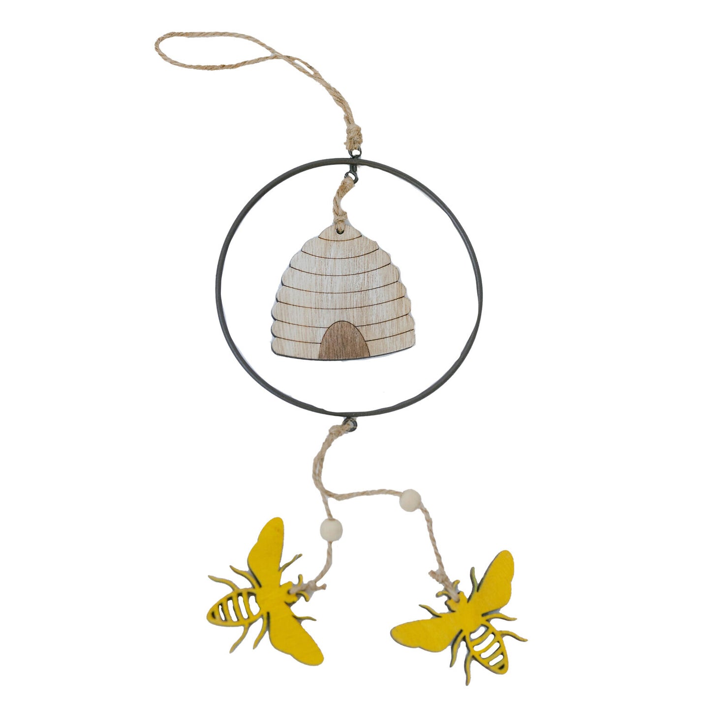 Wooden Honey Bee Hive Decoration