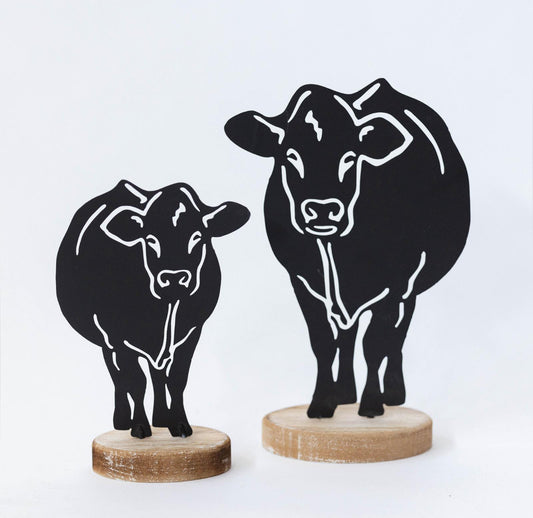 Metal Cows - Set of Two