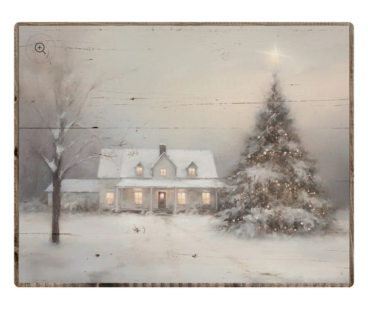 Winter Farmhouse Framed Print