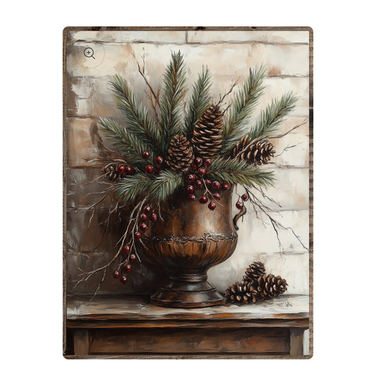 Christmas Urn Framed Print