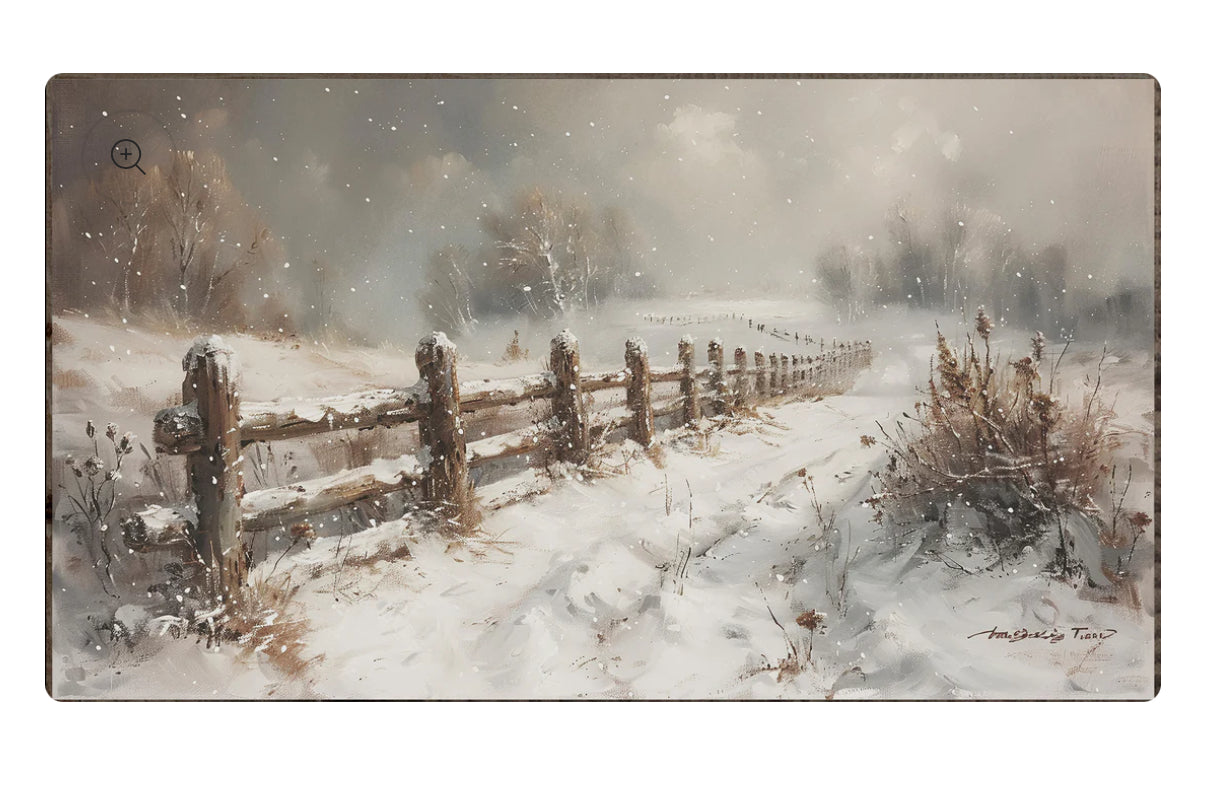 Winter Fence Framed Print