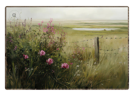 Wild Rose Field Framed Print