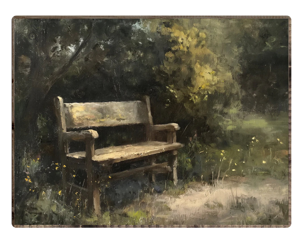 Garden Bench Framed Print