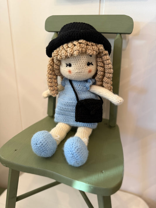 “Blueberry” Crocheted Doll - Small