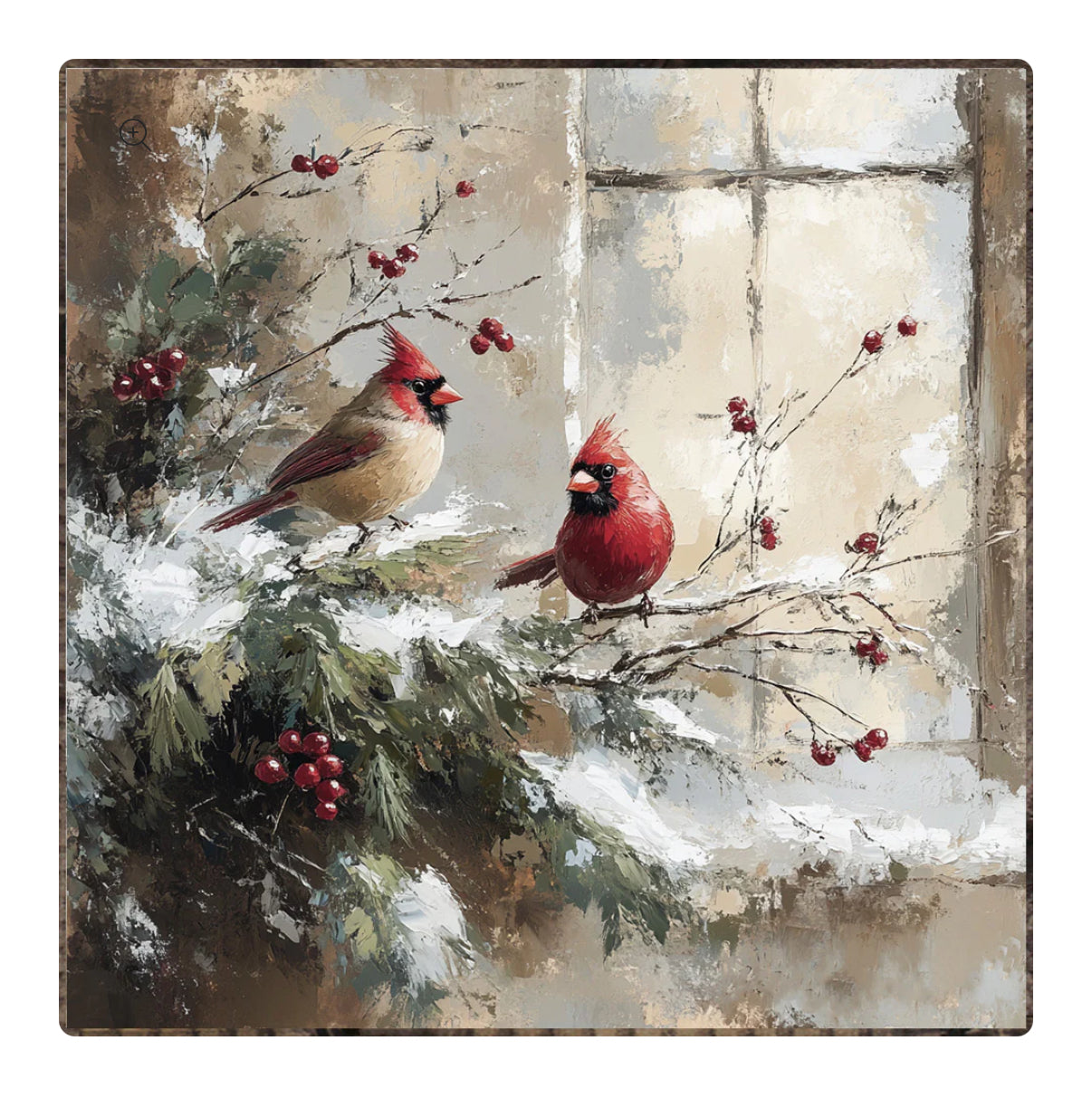 Cardinal Pair Framed Print