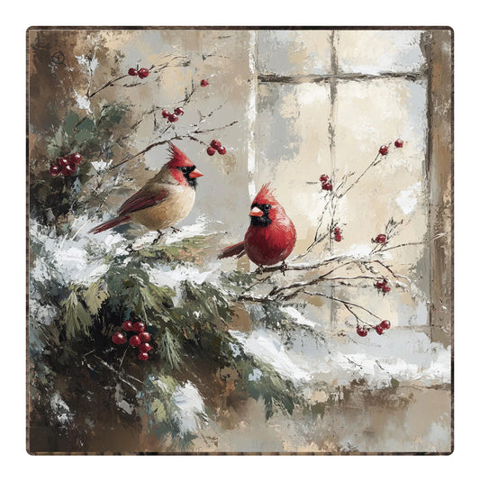 Cardinal Pair Framed Print