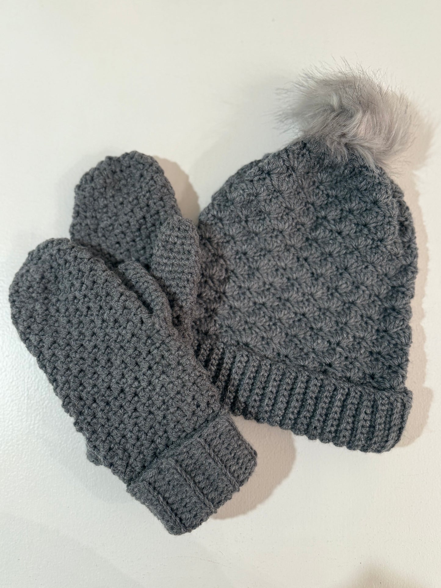 Crocheted Mittens & Toque Set