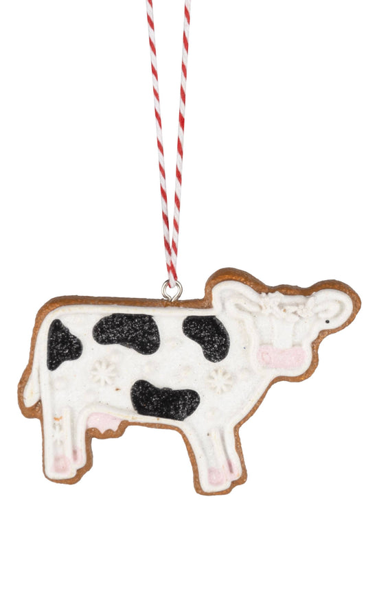 Cow Gingerbread Ornament - 2.5”