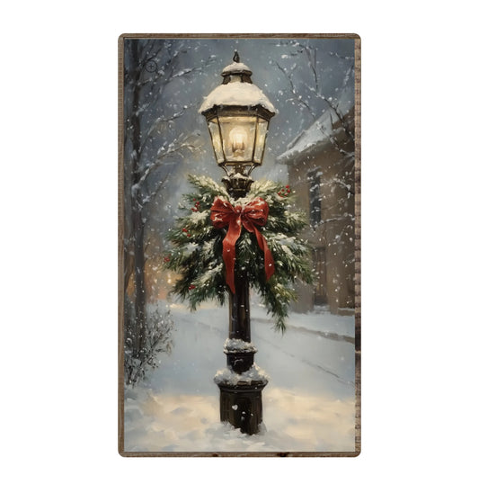 Vintage Christmas Lamp Framed Print