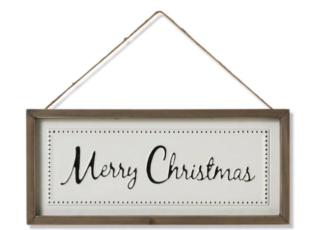 “Merry Christmas” Wall Sign Blk/Wh