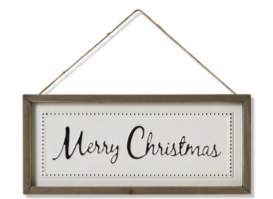 “Merry Christmas” Wall Sign Blk/Wh