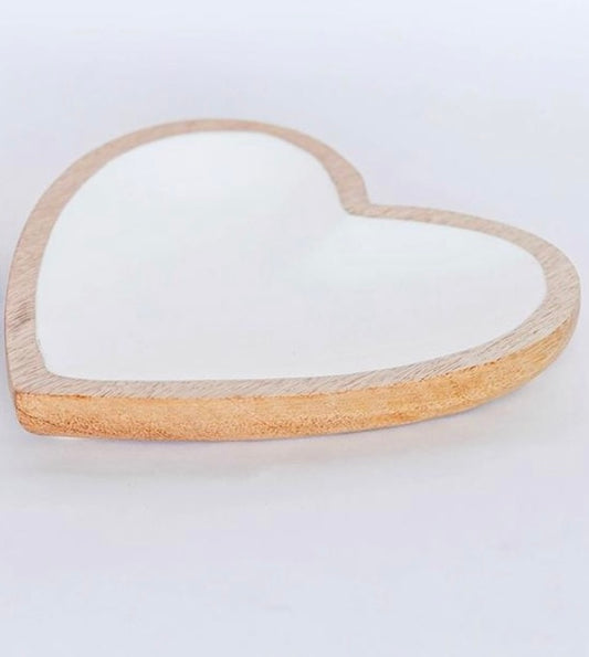 Wooden Heart Plate - Large