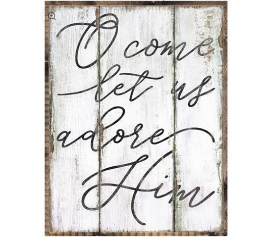 O Come Let Us Adore Framed Print