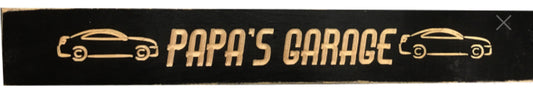Papa’s Garage Sign 24”