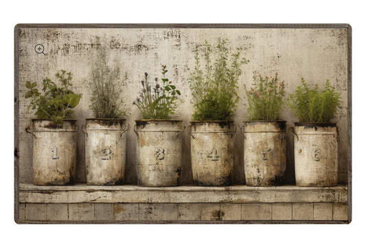 Crocks and Herbs Framed Print