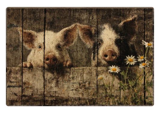 Polly and Petey the Pigs Print