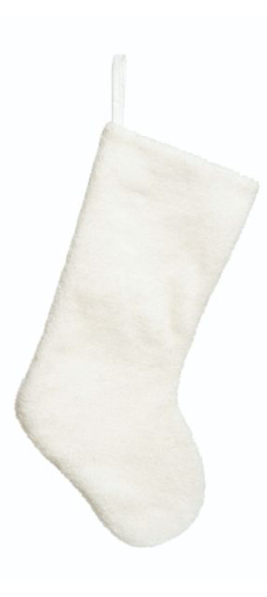 Cream Christmas Stocking 20”