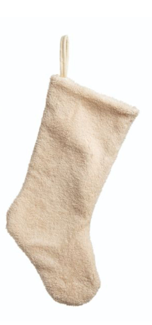 Beige Christmas Stocking 20”