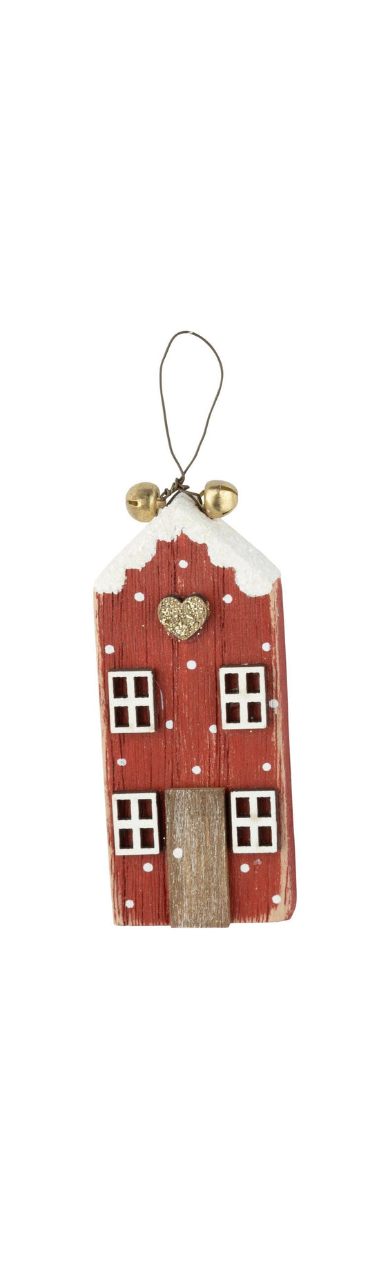 Wooden House Ornament - 4.5in