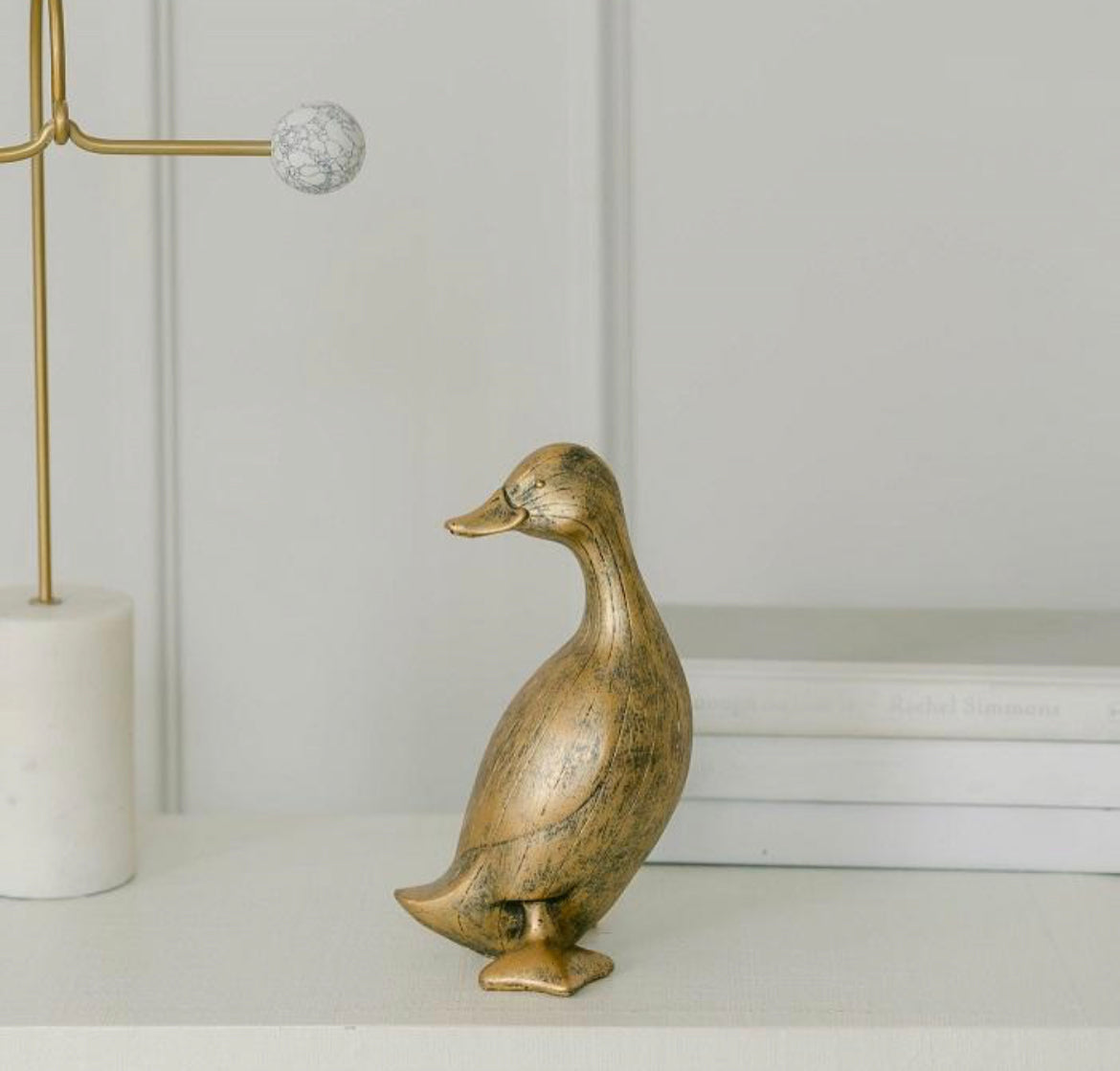 Golden Duck Figurine
