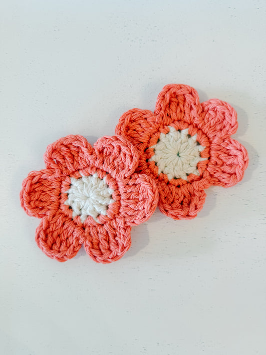 Crocheted Daisy Coasters(Set of 2)