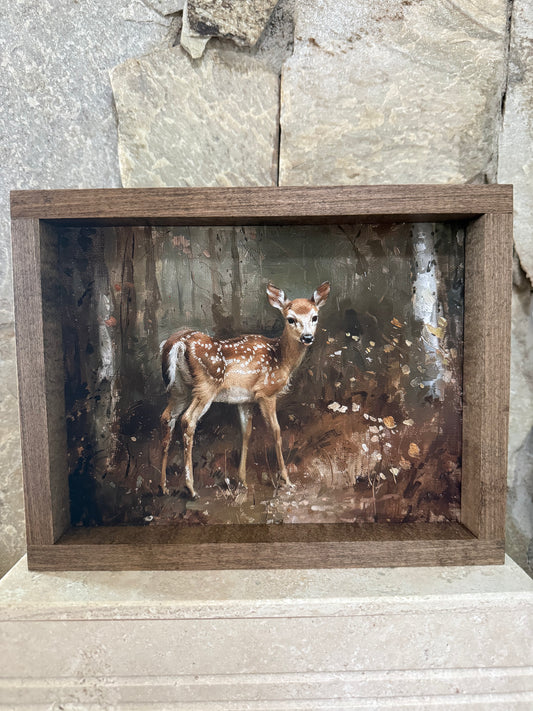 Fall Deer Framed Print