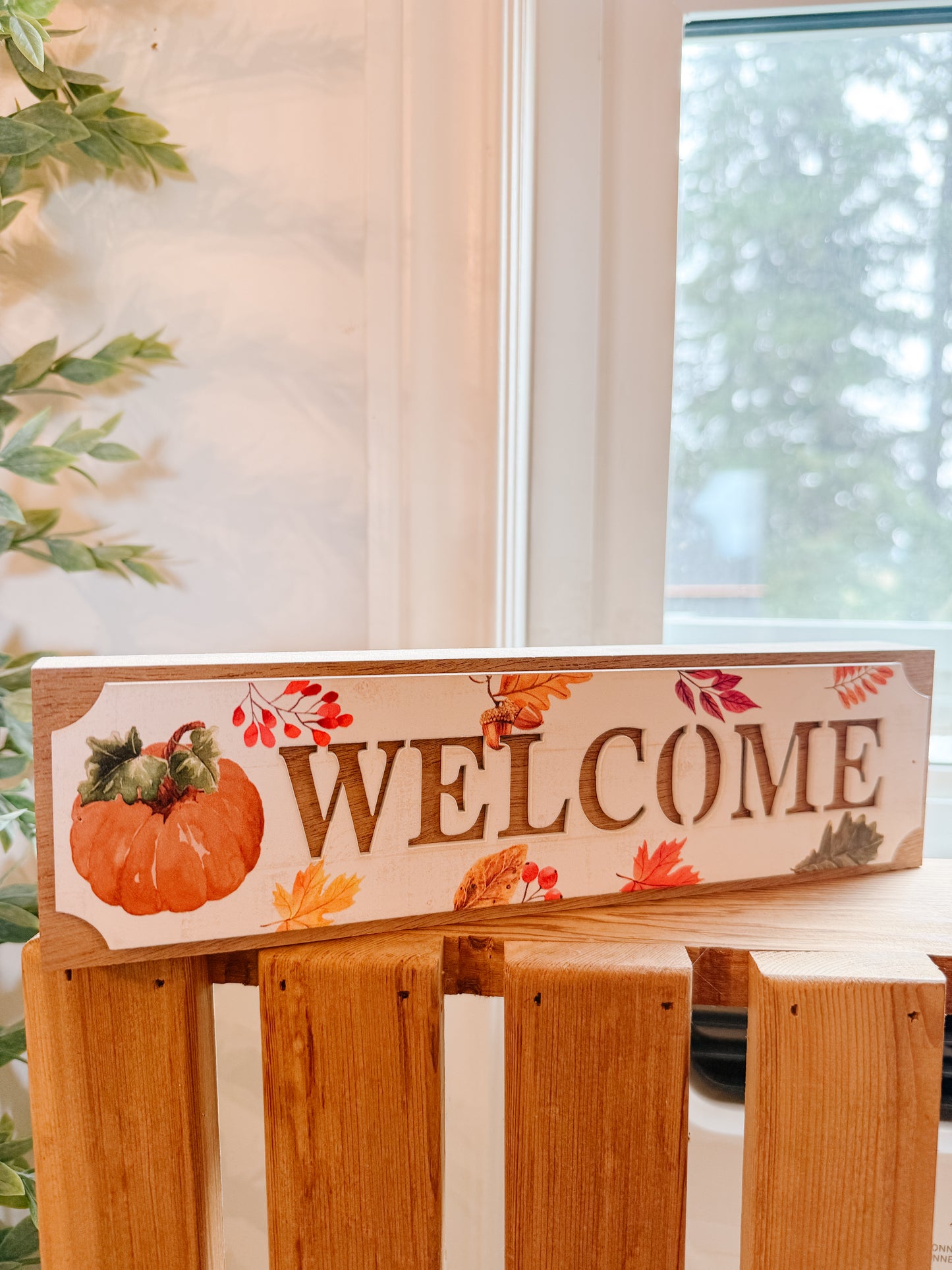 Fall Welcome Block Sign