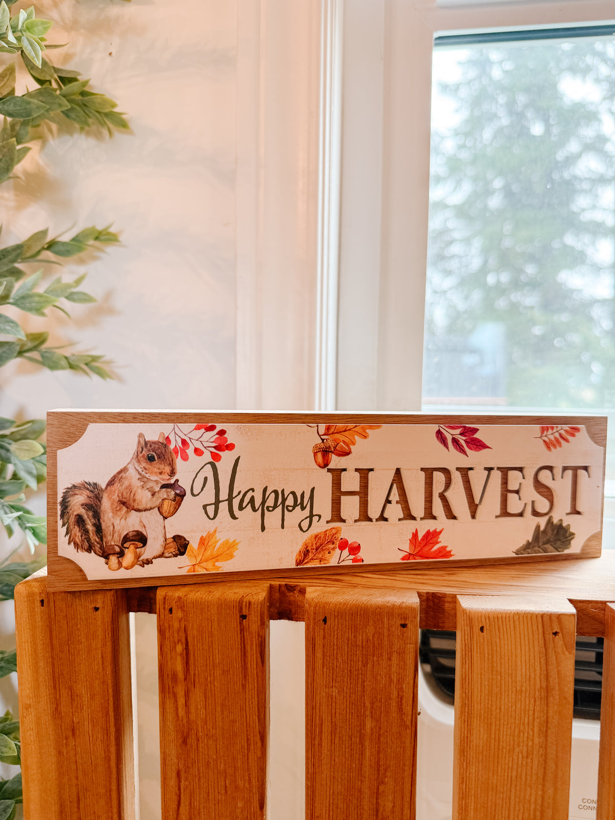 Happy Harvest Block Sign