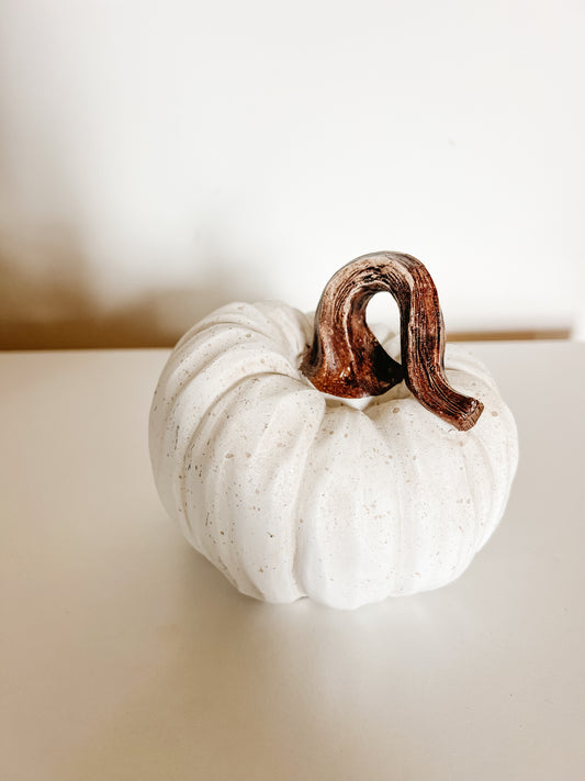 Harvest Pumpkin - White - Large