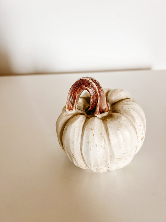 Harvest Pumpkin - White - Small