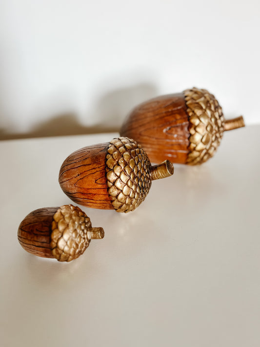 Decorative Acorns - Set of 3