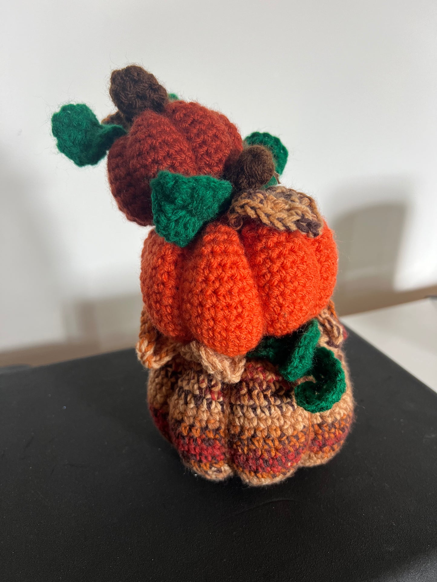 Crocheted Stack of Pumpkins
