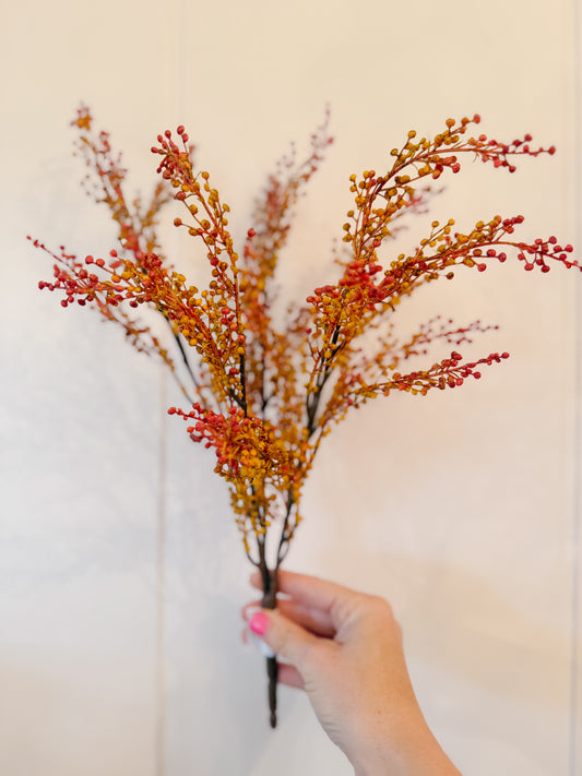 Fall Pepperberries Bush 18”