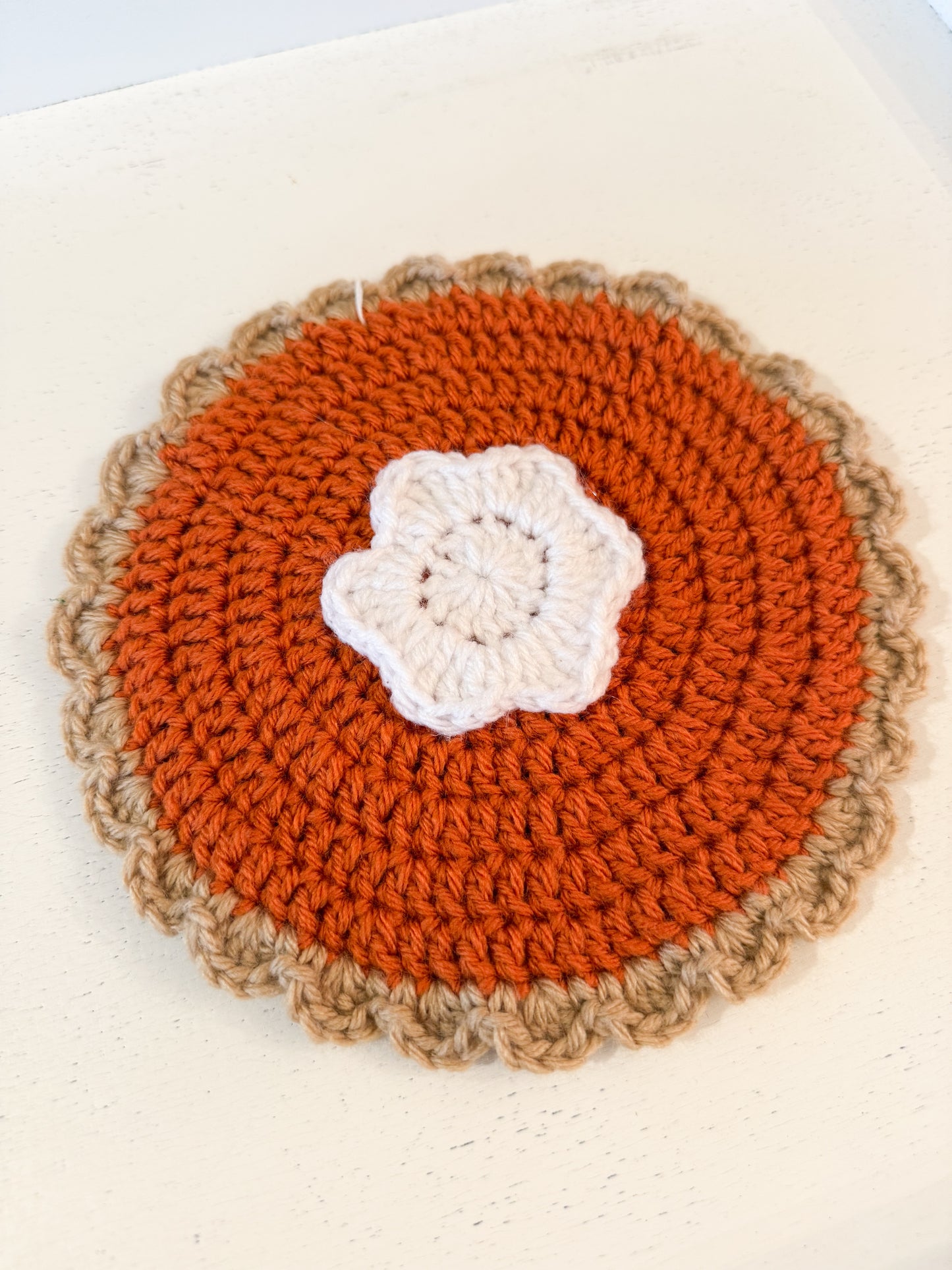 Crocheted Pumpkin Pie Hot Matt