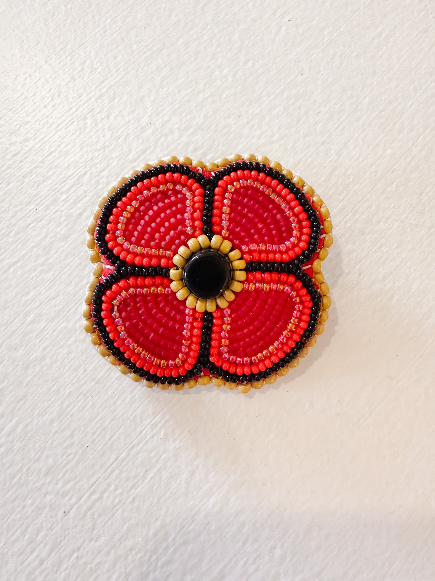 Proud Wednesday Beaded Poppy