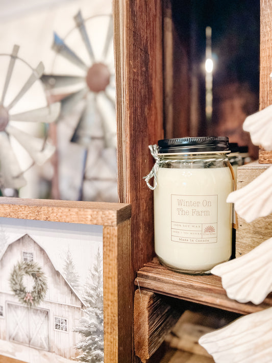 Winter on the Farm Candle