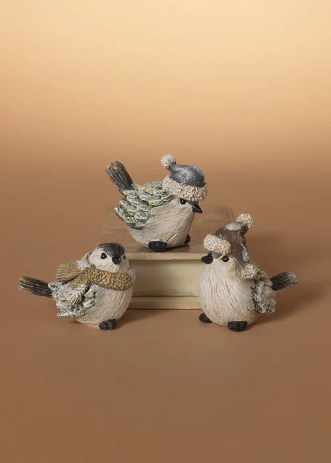 Winter Birds with Hats 3.2” (Set of 3)