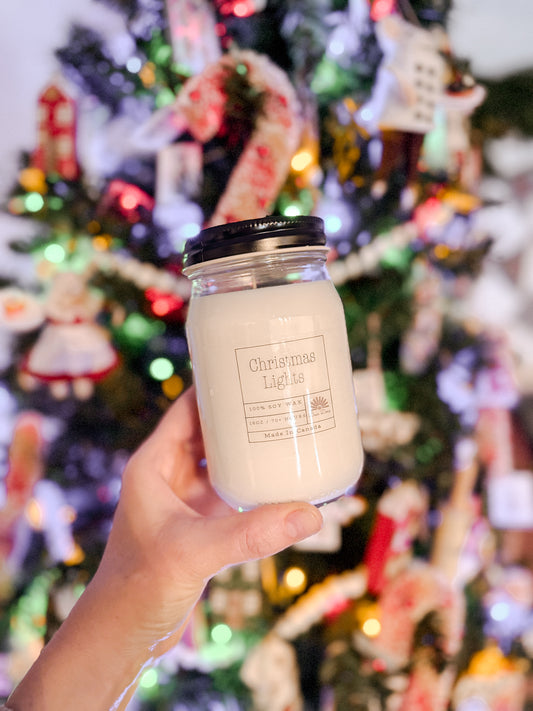 Christmas Lights Candle