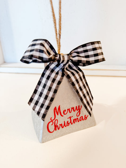 Cowbell Ornament 4” (Red)