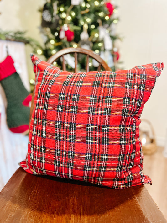 Christmas Plaid Pillow 20”