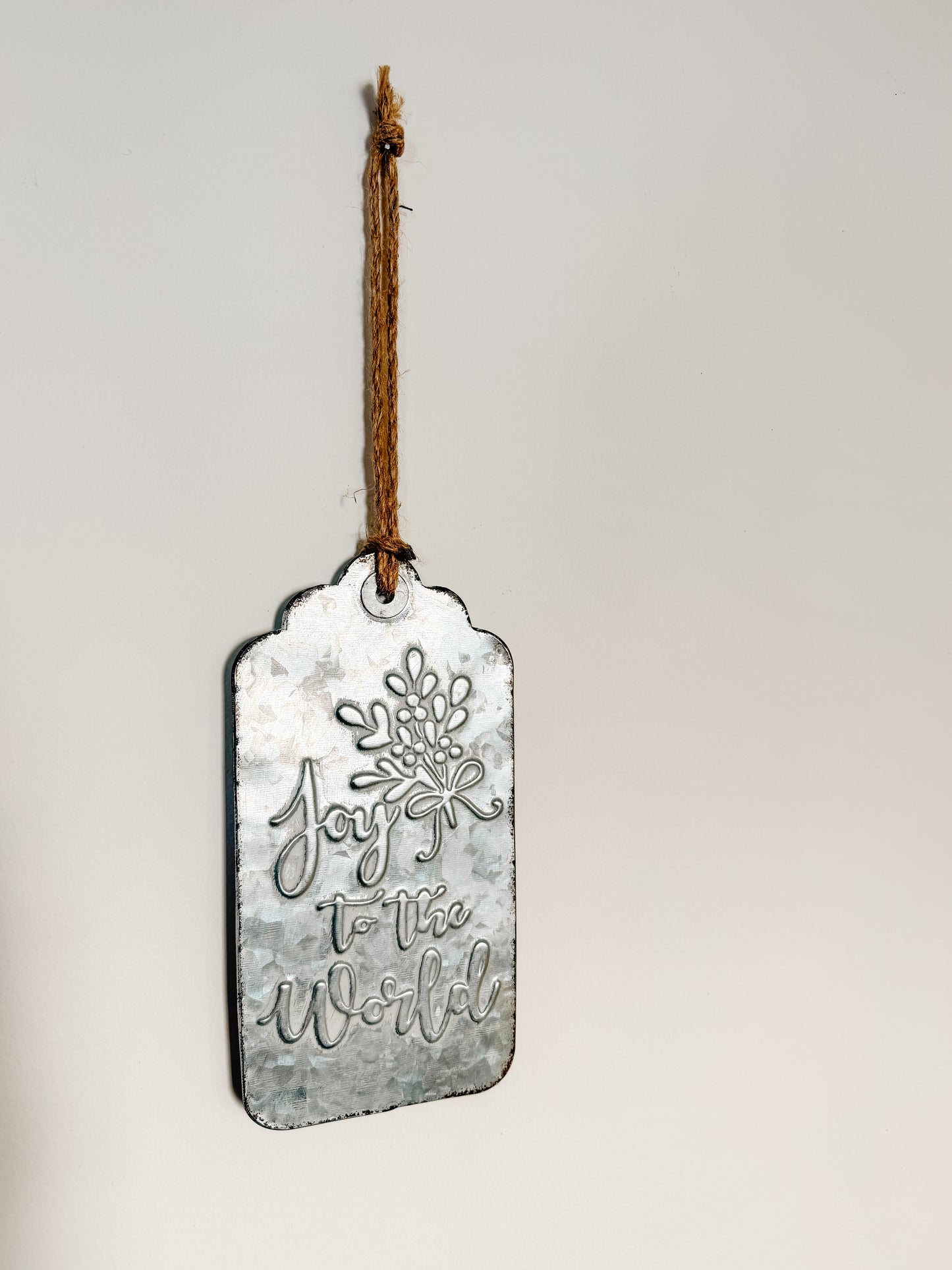 Joy To The World Metal Tag