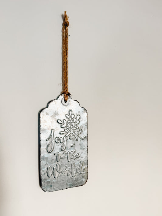 Joy To The World Metal Tag
