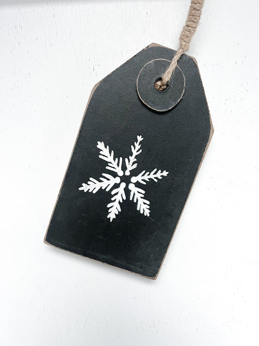 Black Snowflake Tag (A)