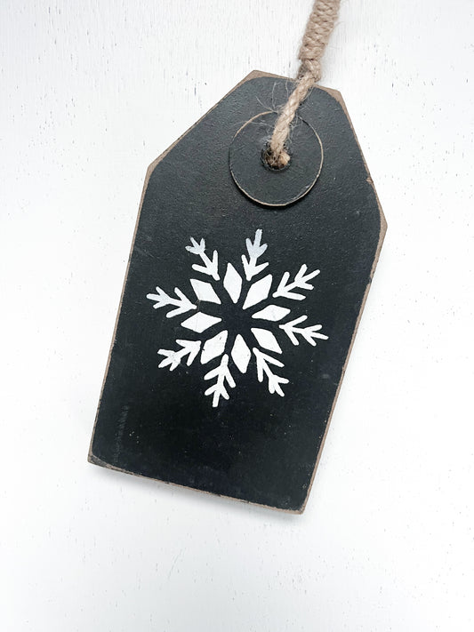 Black Snowflake Tag (B)