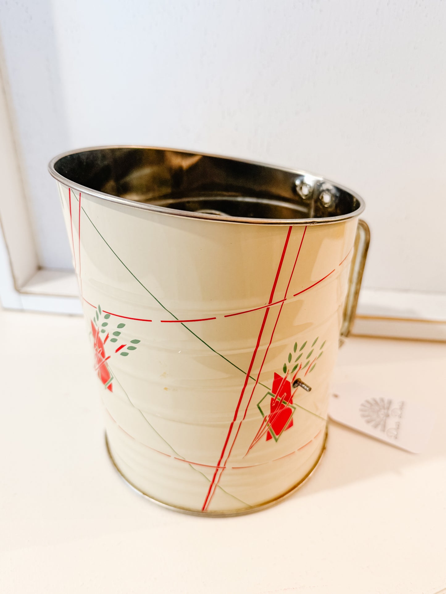 Vintage Red/Green Flour Sifter