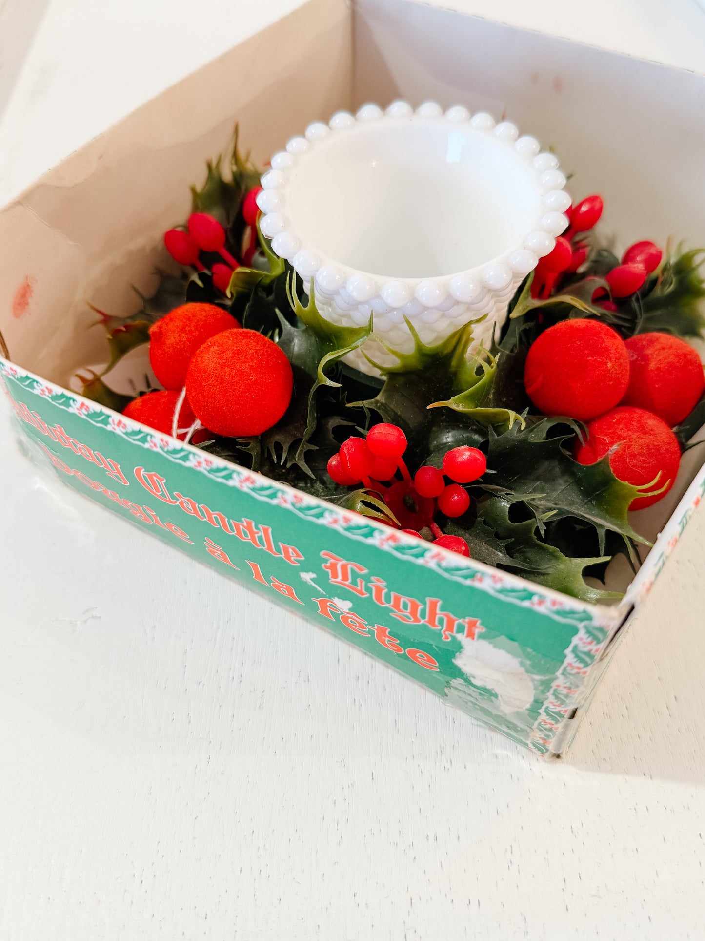 Vintage Christmas Candle Holder